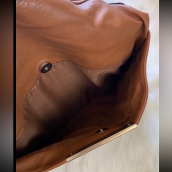 Rampage Gold Studded Side Buckle Tote Purse Handbag - Picture 5 of 11